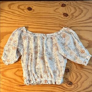 Chic Fall Pattern Off-Shoulder Blouse